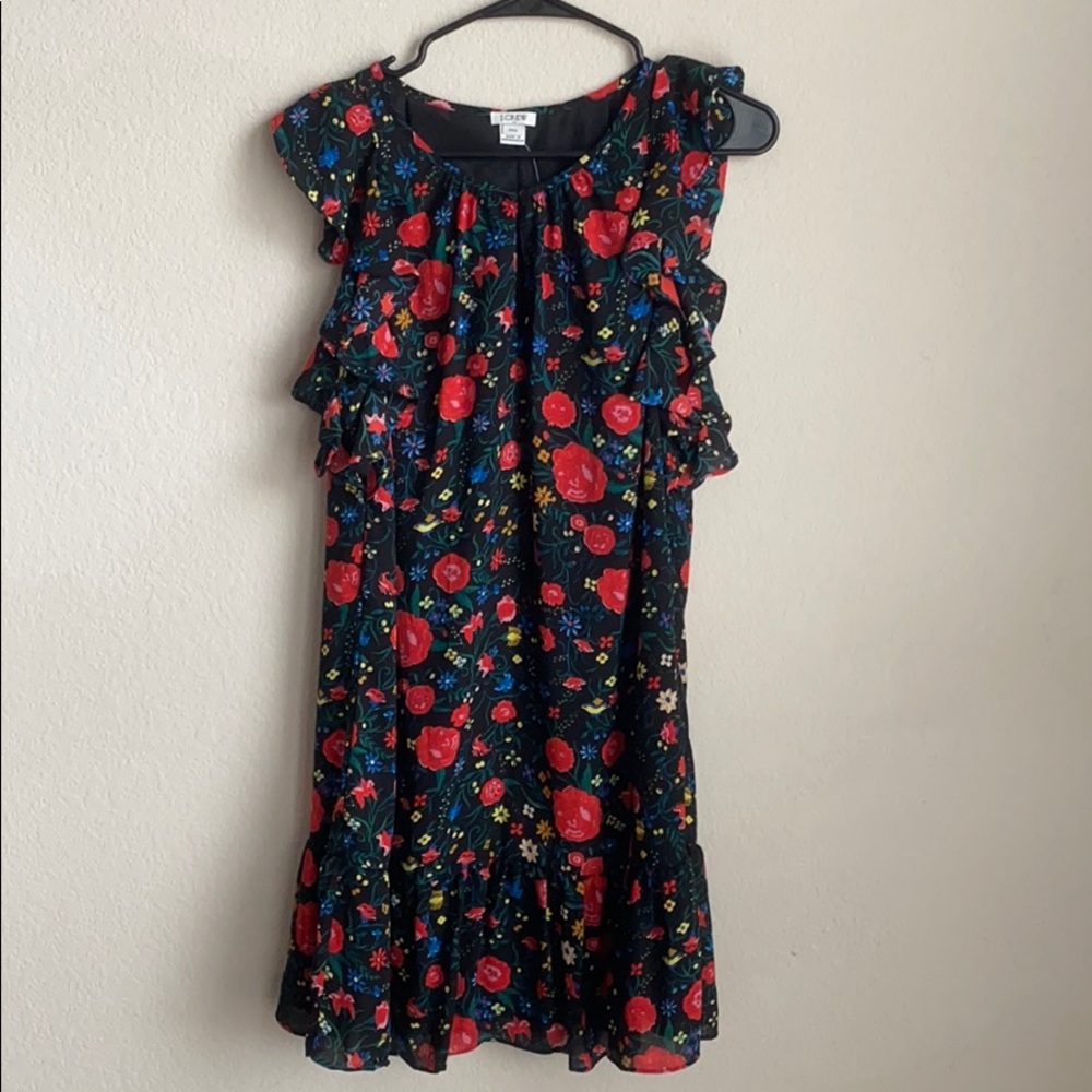 J Crew Ruffle Sleeve Dress